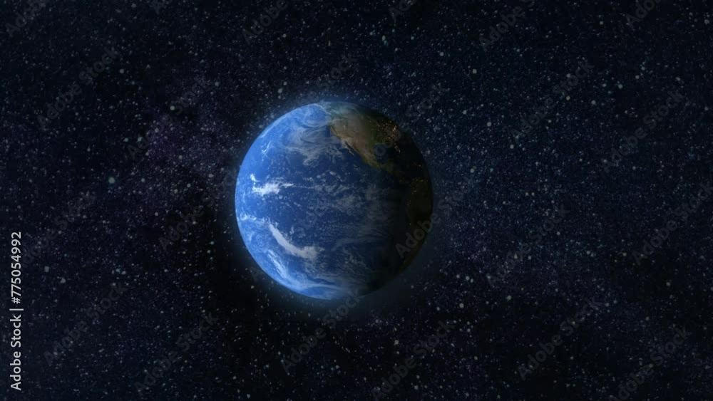 the earth rotates in space with thousands of twinkling stars the earth rotates in space with thousands of twinkling stars
