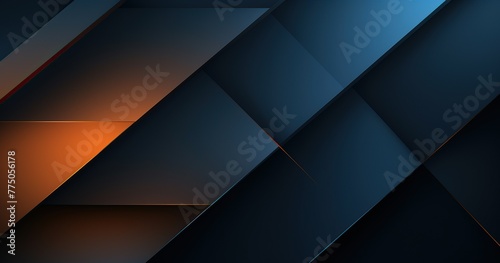 a dark blue and orange triangle background with sutil orange light in the sides, modern, gradient