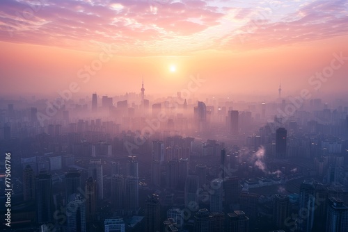 Chinese cities use AI technology to manage energy Save energy effective  © venusvi