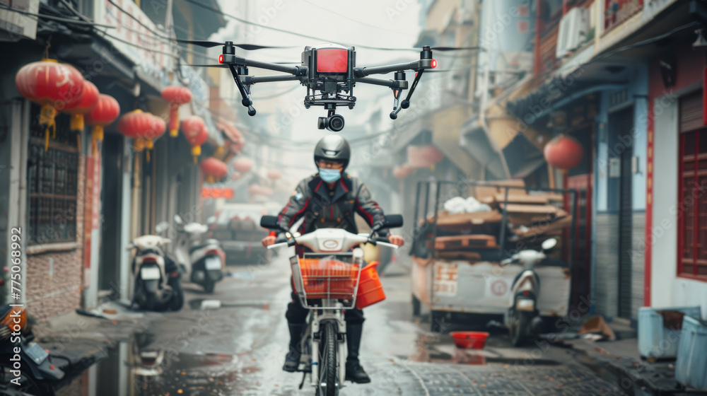 People in China use drones to deliver things, it's convenient, fast, and saves time.