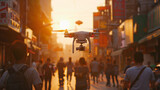 People in China use drones to deliver things, it's convenient, fast, and saves time.
