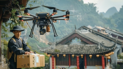 People in China use drones to deliver things, it's convenient, fast, and saves time.