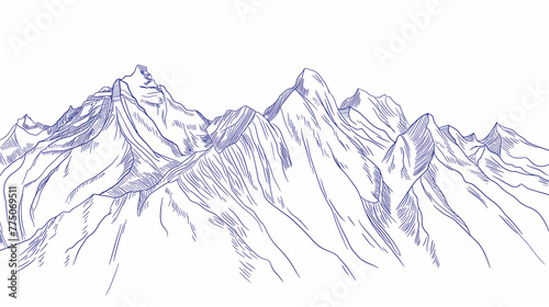 Montanhas feito com linhas - Ilustração 