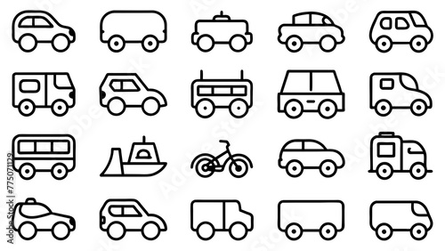 Set Of Transportation Icons