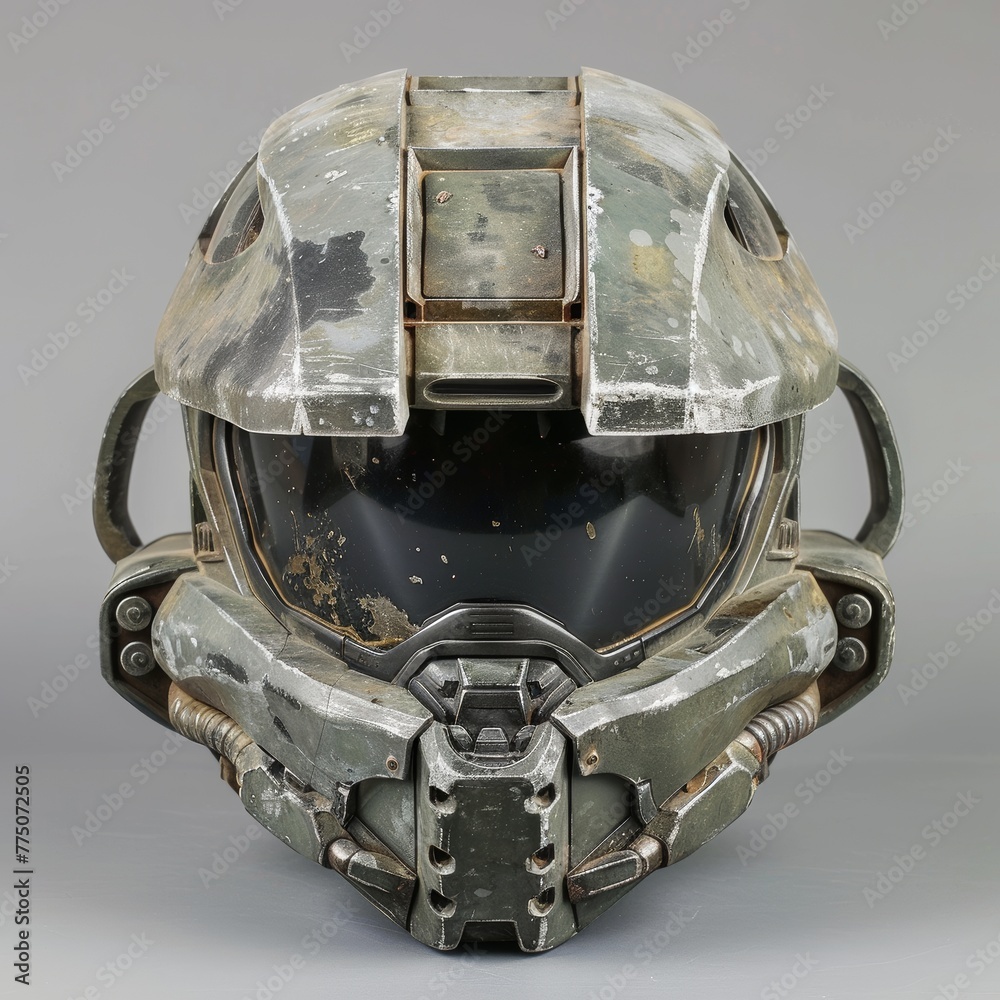 Fototapeta premium Military style helmet. Helmet for motorcycle or paintball.