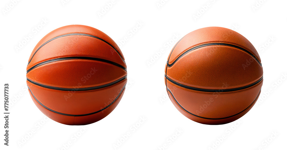 Close up of a Set of Modern and Classic Basketball Sports Equipment, Isolated on Transparent Background, PNG