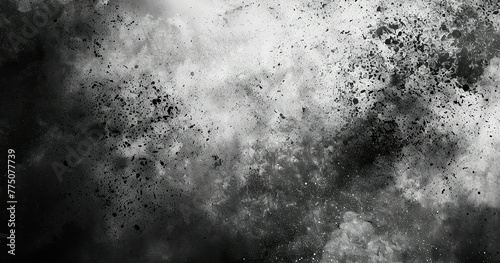 a dirty and grunge texture of sand particles in black and white