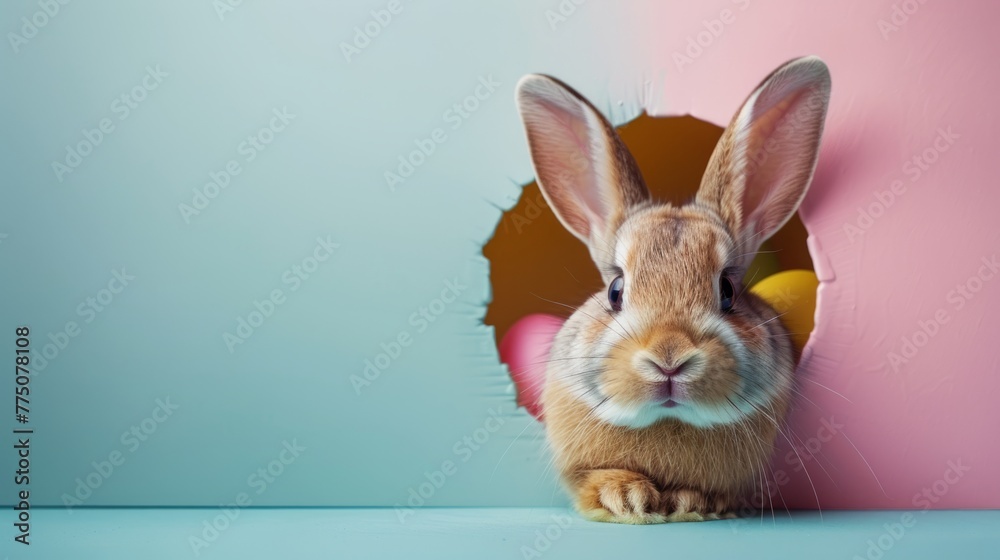 Easter Bunny with Egg Easter card background - spring design elements Easter Bunny with Egg Easter card background - spring design elements