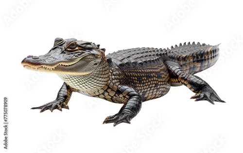 Crocodilian Creations: Exploring Alligator Artistry isolated on transparent Background