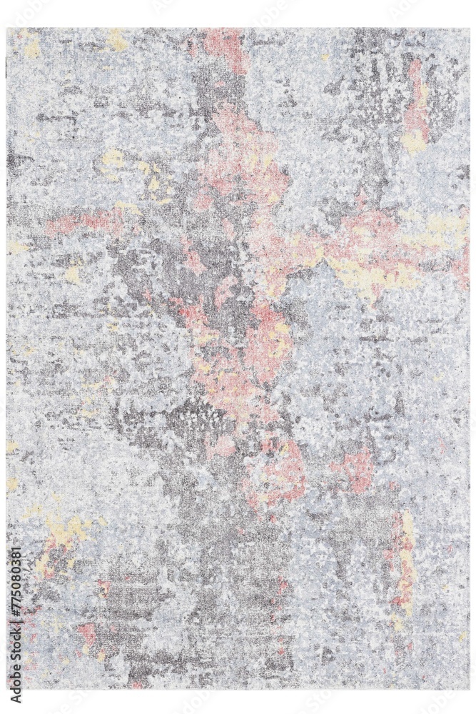 Obraz premium Photos of colorful machine-made carpet on a white background