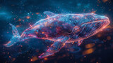 Ethereal Space Whale Among the Stars