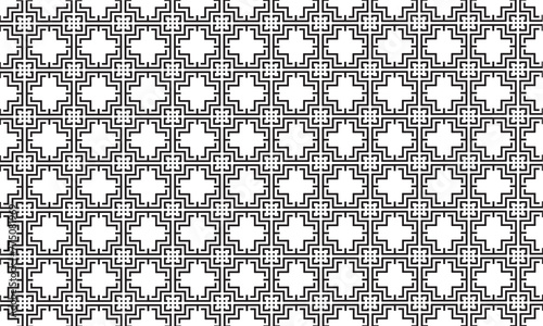 Embrace timeless elegance with this captivating black and white geometric pattern. Perfect for adding sophistication to your designs.