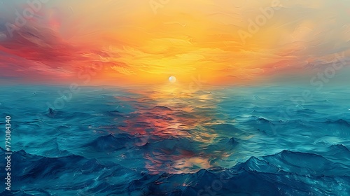 Renewal Horizon  Peaceful Sea Sunrise