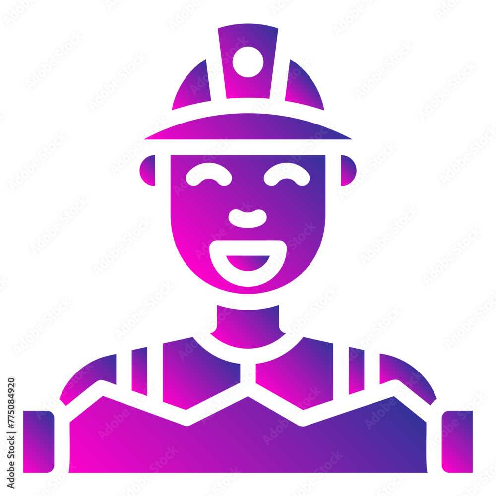 avatar engineer man. vector single icon with a solid gradient style. suitable for any purpose. for example: website design, mobile app design, logo, etc. avatar engineer man. vector single icon with a solid gradient style. suitable for any purpose. for example: website design, mobile app design, logo, etc.