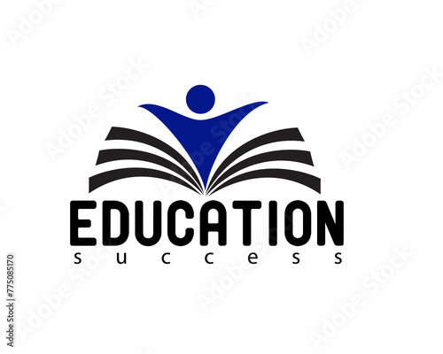creative book success graduation logo design template