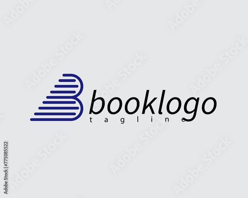 creative book initials logo design template