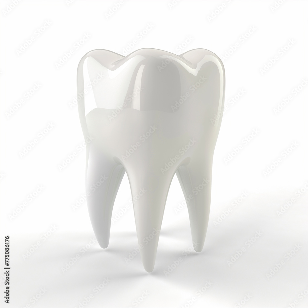 one white healthy strong molar. 3d tooth on white background. stomatology one white healthy strong molar. 3d tooth on white background. stomatology