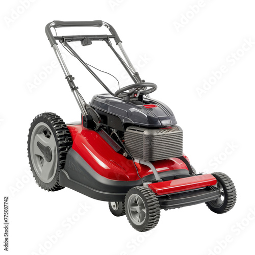 Lawn mower isolated on white background