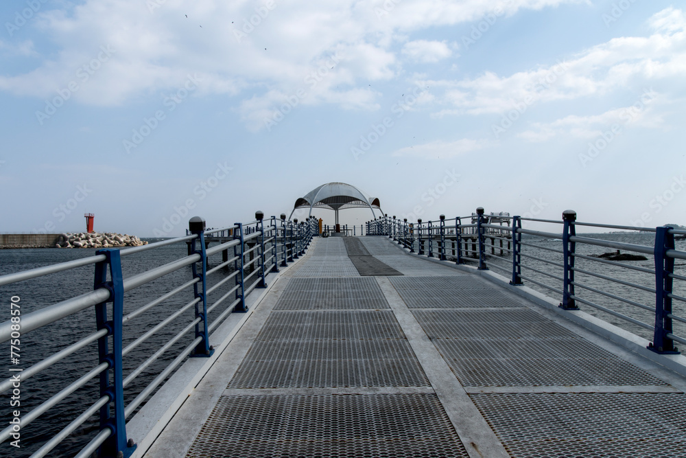 View of the footpath on the bridge