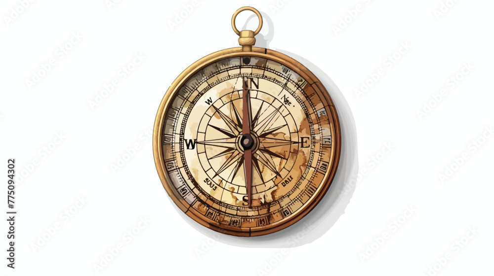 Compass dial highly detailed vector illustration 
