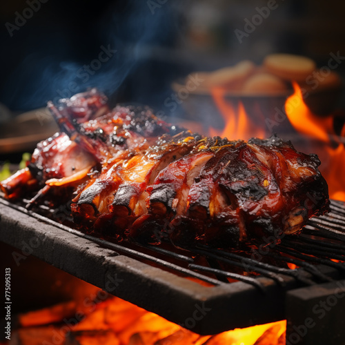 meat on the grill