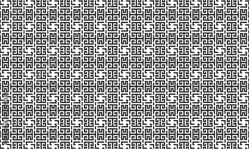 Embrace timeless elegance with this captivating black and white geometric pattern. Perfect for adding sophistication to your designs.