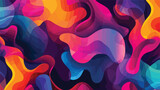 Dark Multicolor vector template with chaotic shapes.