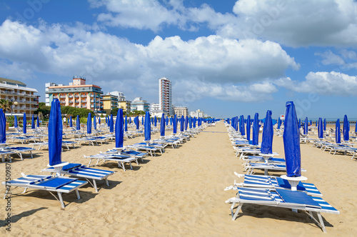Beach and Beach Promenade in Seaside Resort of Lido di Jesolo at adriatic Sea,Veneto,Italy © travelpeter