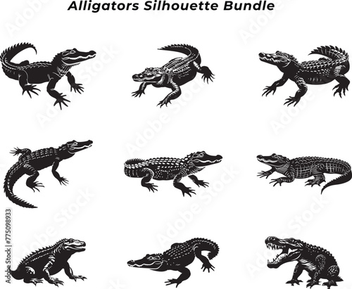 alligator silhouette bundle