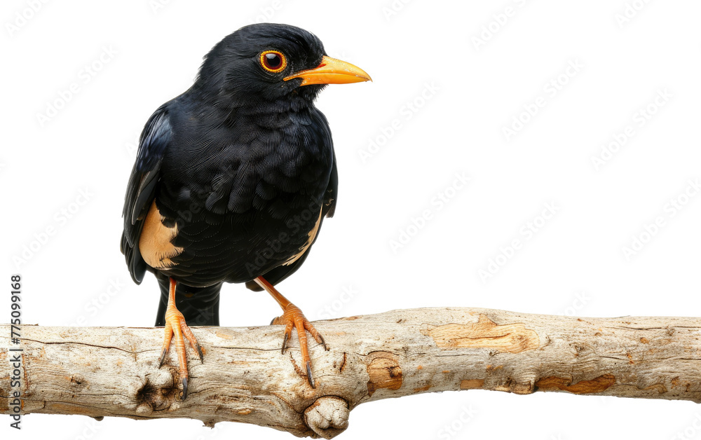 Perched Myna: A Wooden Branch Tale isolated on transparent Background Perched Myna: A Wooden Branch Tale isolated on transparent Background