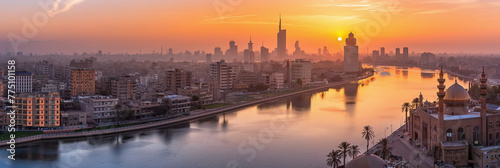 Great City in the World Evoking Baghdad in Iraq photo
