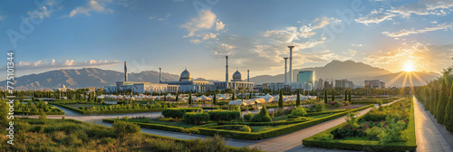 Great City in the World Evoking Ashgabat in Turkmenistan photo