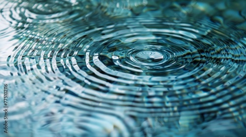 Geometric pattern mimicking ripples on water, overlapping circles, calming blues