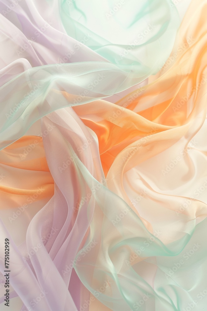 Obraz premium pastel gradient, soft and dreamy, hints of mint, lavender, and peach