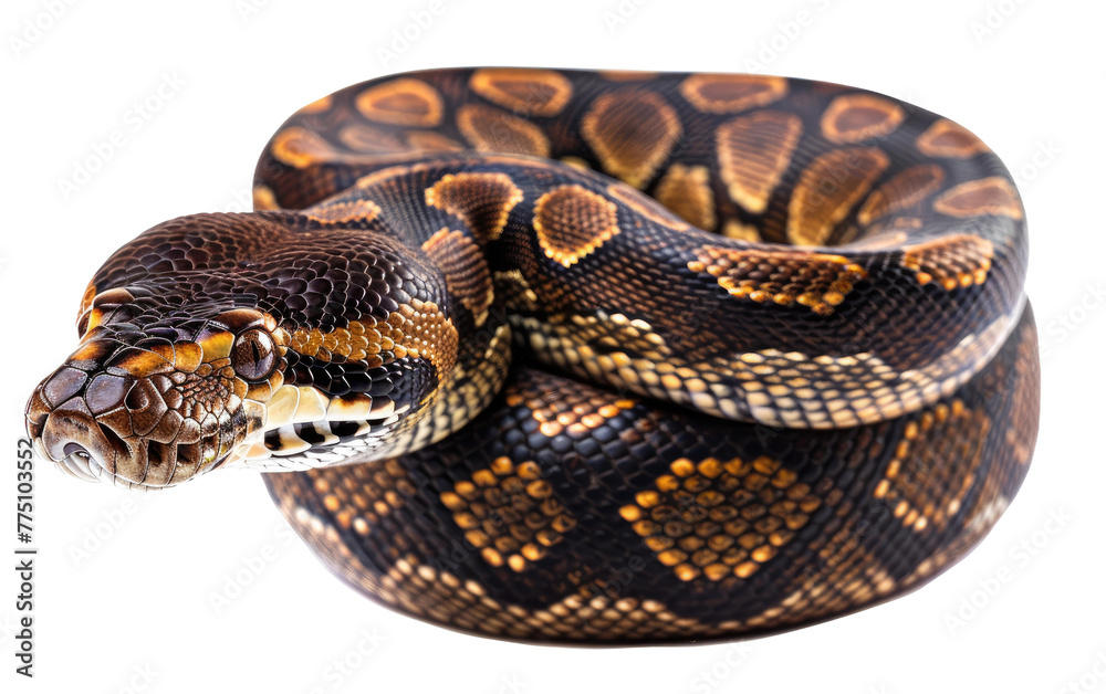 A Python with Brown Hues isolated on transparent Background A Python with Brown Hues isolated on transparent Background