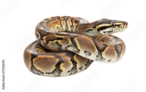 The Python in Brown isolated on transparent Background