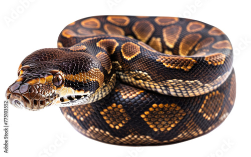 A Python with Brown Hues isolated on transparent Background