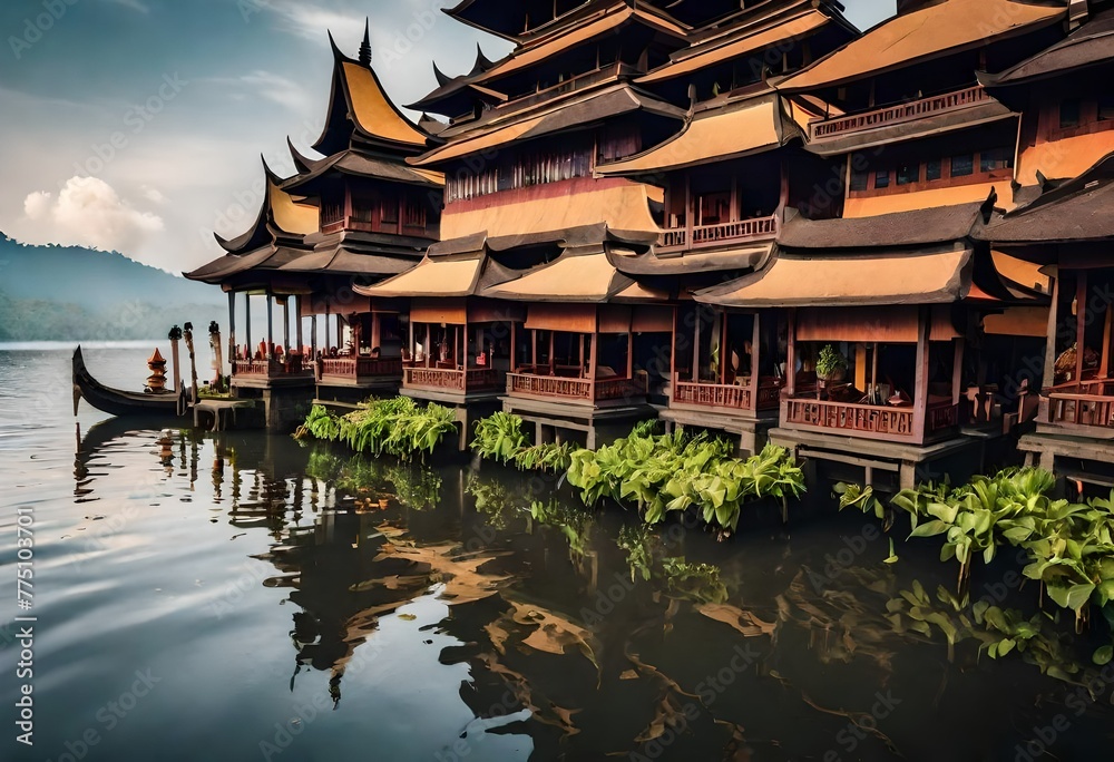 Fototapeta premium Chinese temple in the morning