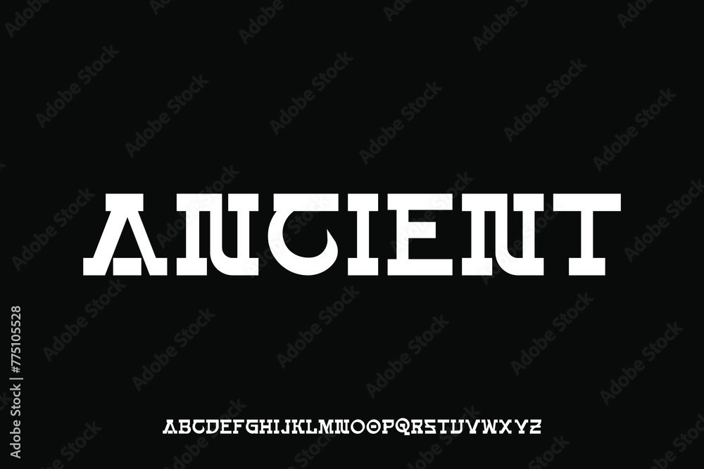 Display alphabet font vector design suitable for headline, logo, poster, cover and many more
