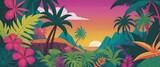 Background in style - Jungle with river and animals: world of wildlife. Generative AI, Generative, AI