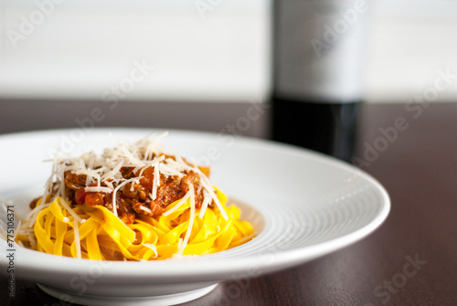 Italian Tagliatelle with sauce (ID: 775106371)