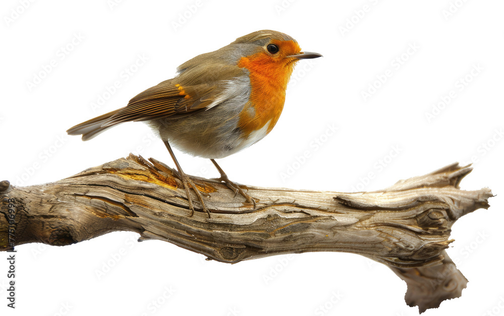 Woodland Songbird: Robin's Rendezvous isolated on transparent Background Woodland Songbird: Robin's Rendezvous isolated on transparent Background