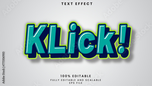 Klick editable text effect	