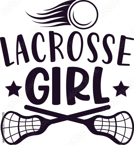 Lacrosse Girl Vector, Lacrosse Player Design