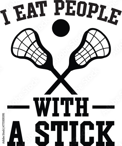 Funny Lacrosse Vector, Lacrosse Player Design