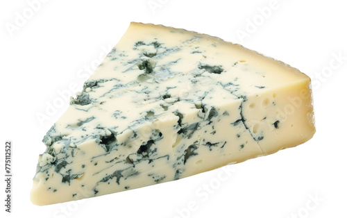 A Portion of Dor Blue Cheese isolated on transparent Background