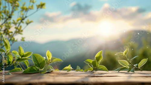 Mountains during sunset. Beautiful natural landscape in the summer time