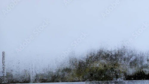 Animation of water damage on a wall