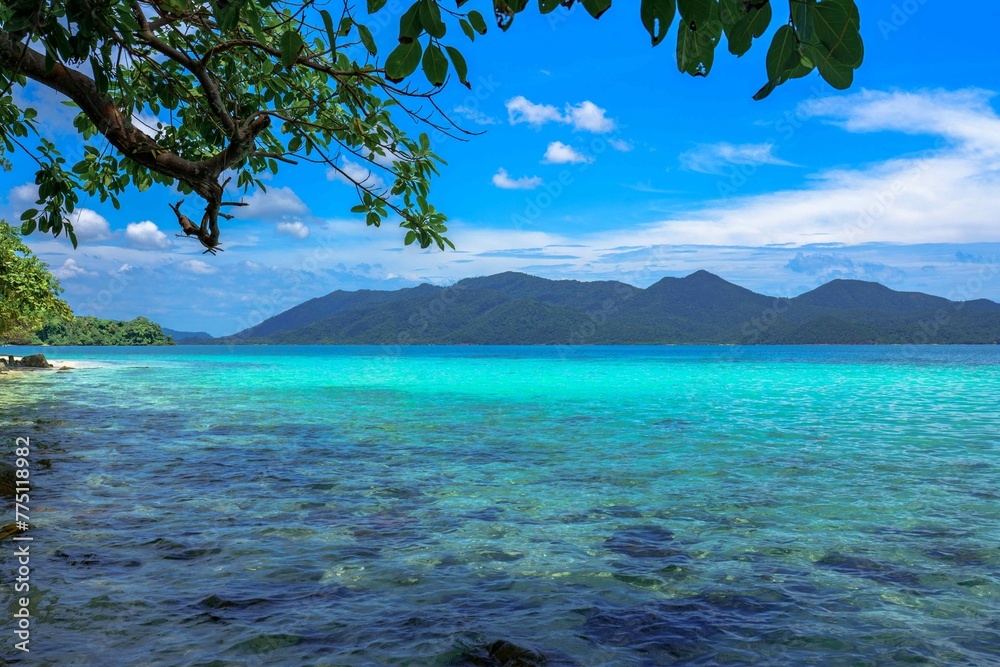 Sea and mountains of the Koh Chang island, Trat province, Thailand Sea and mountains of the Koh Chang island, Trat province, Thailand
