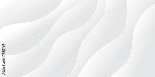 Abstract white and light gray wave modern soft luxury texture with smooth and clean vector subtle background illustration. 